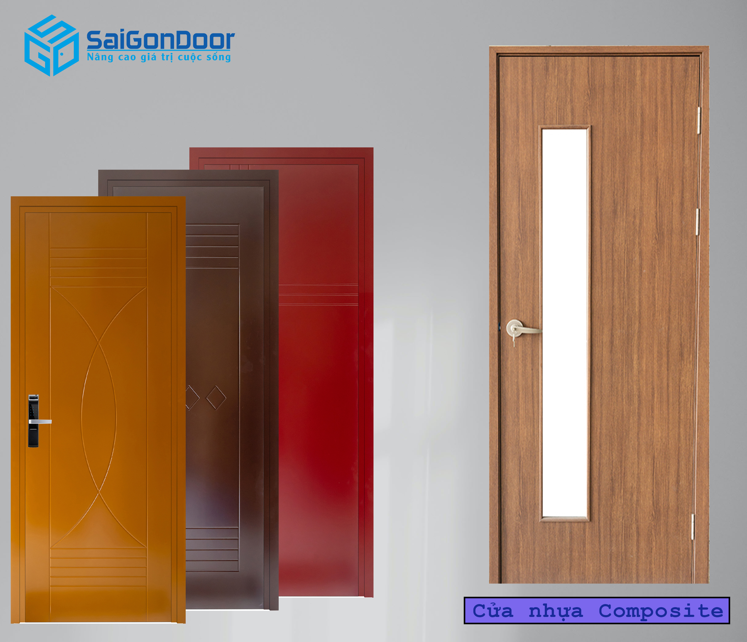 Cửa nhựa giả gỗ Composite chất lượng – SaiGonDoor